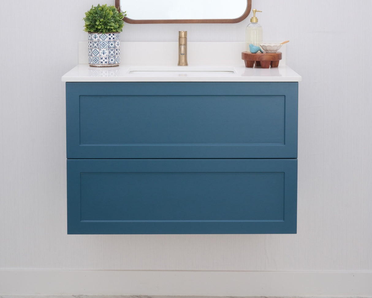 Gunner 36" Wall Mount Shaker Door Bathroom Vanity