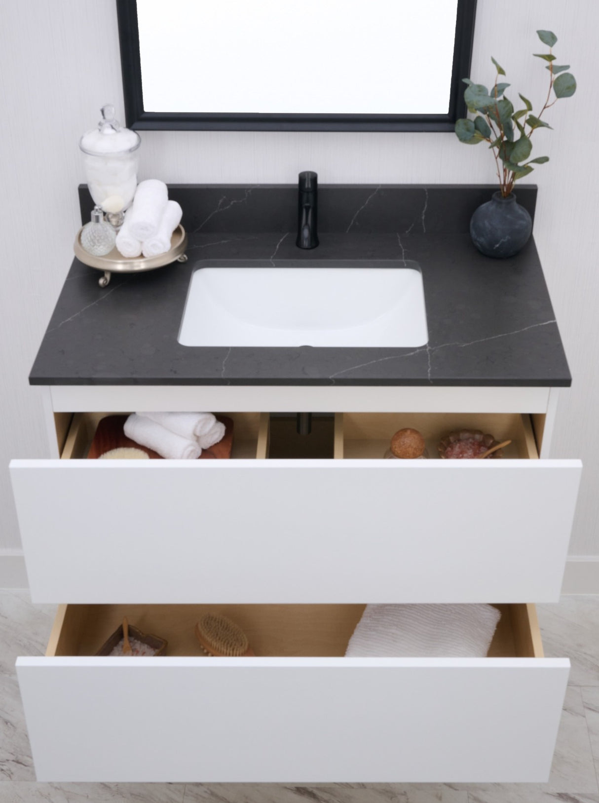Gunner 36" Wall Mount Slab Door Bathroom Vanity